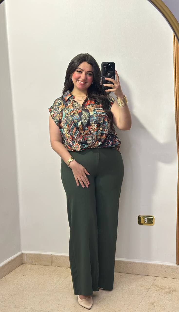 High-Waisted Olive Tailored Trousers
