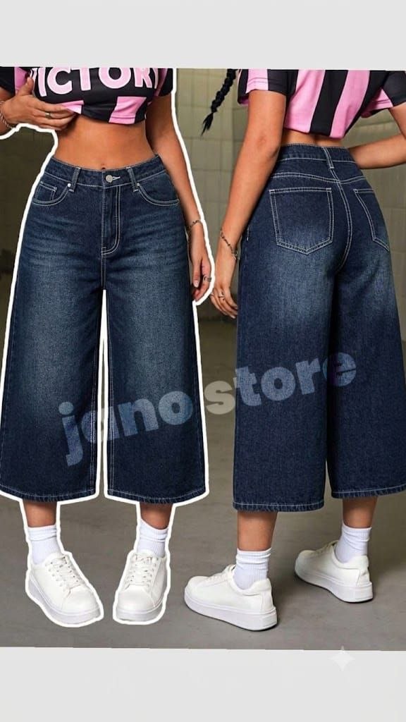High-Waist Denim Jorts
