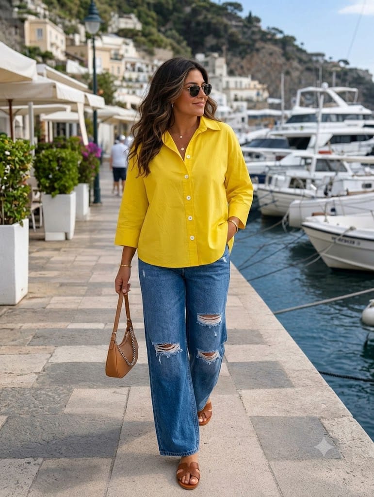 Relaxed Fit Button-Up Shirt