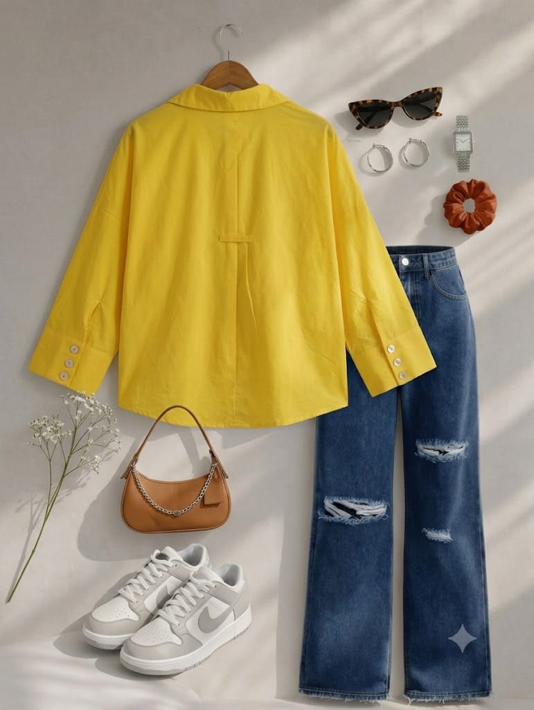 Relaxed Fit Button-Up Shirt