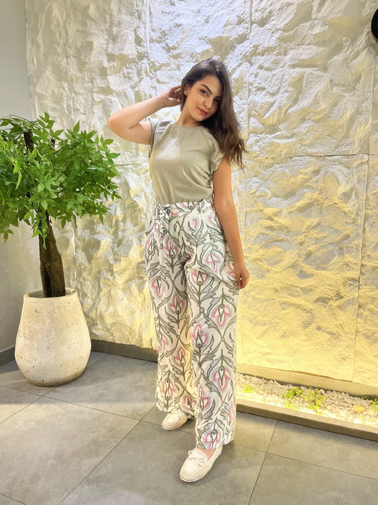Linen Printed Pants