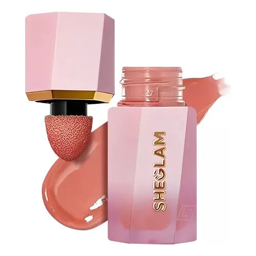 SHEGLAM Makeup - Color Bloom Liquid Blush Matte Finish - Long-wearing Waterproof Gel-Cream Blush with Sponge Tip Applicator (Cutie Pie)