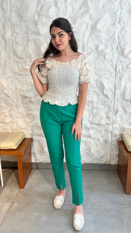 Smocked Ruffle Blouse