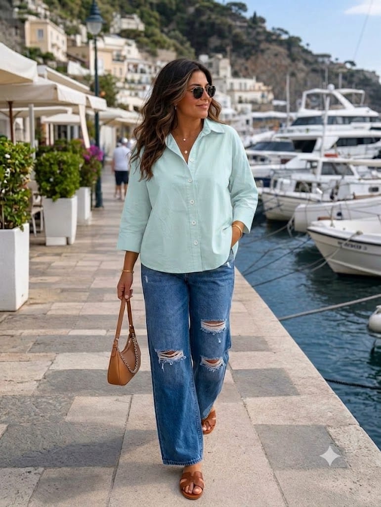 Relaxed Fit Button-Up Shirt