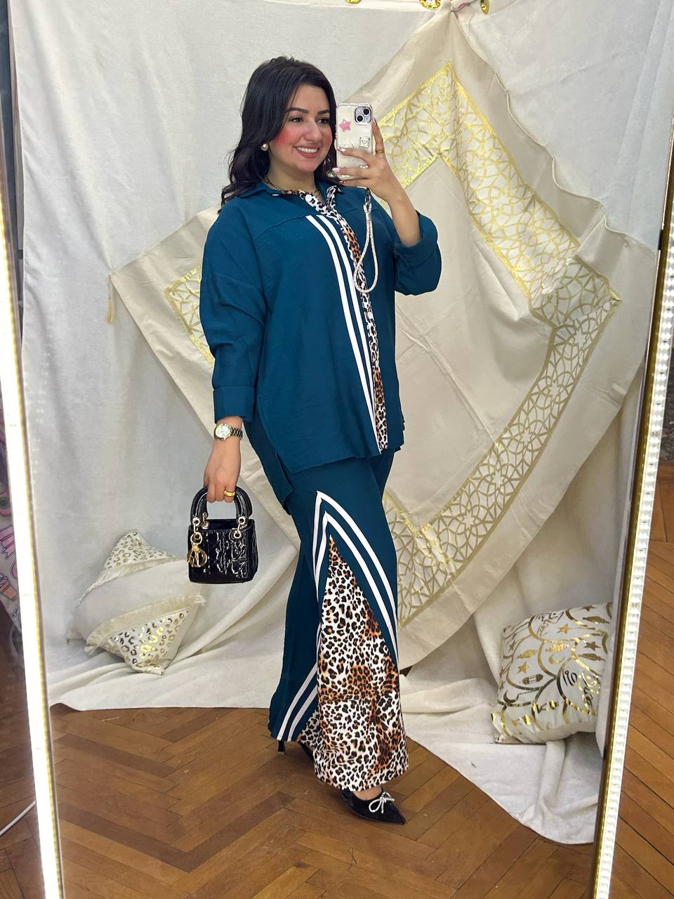 Styling Tiger-Print Shirt and Pants Set