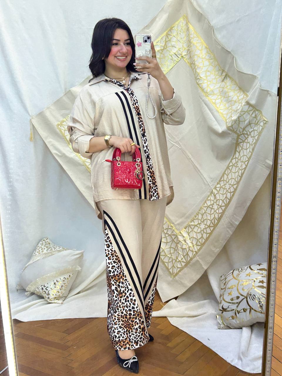 Styling Tiger-Print Shirt and Pants Set