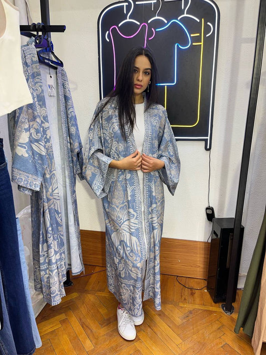 Patterned Long Cardigan