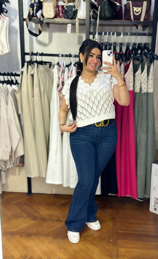 Elegant Tricot Blouse – Soft, Stylish & Comfortable!
