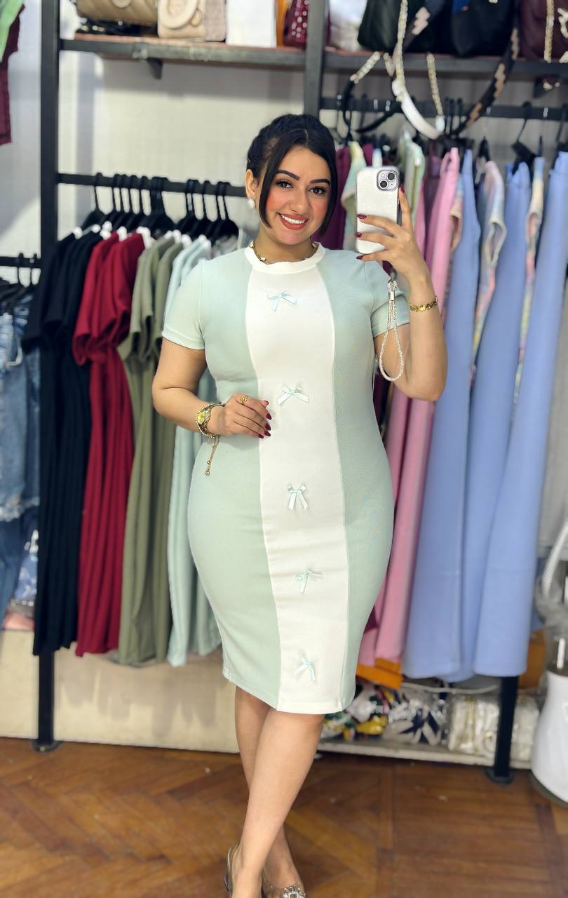 Half-Sleeve Mini Derby Dress