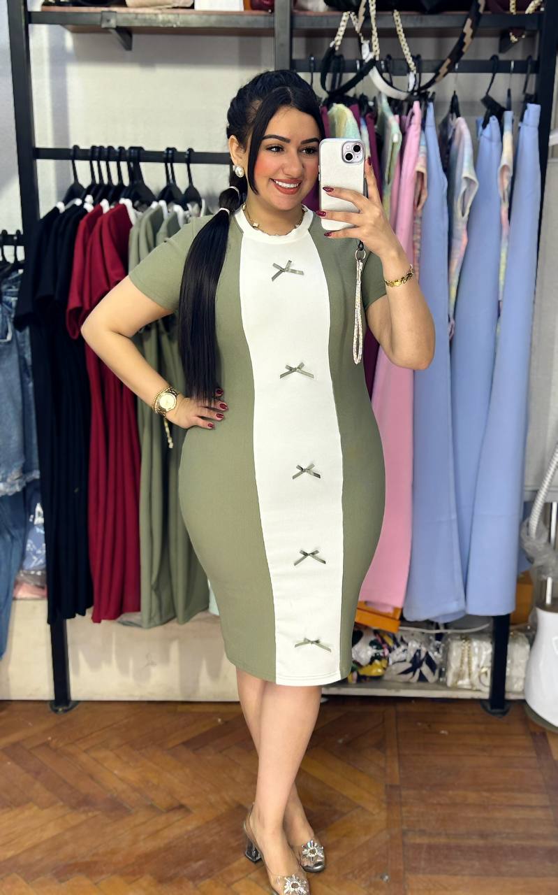 Half-Sleeve Mini Derby Dress