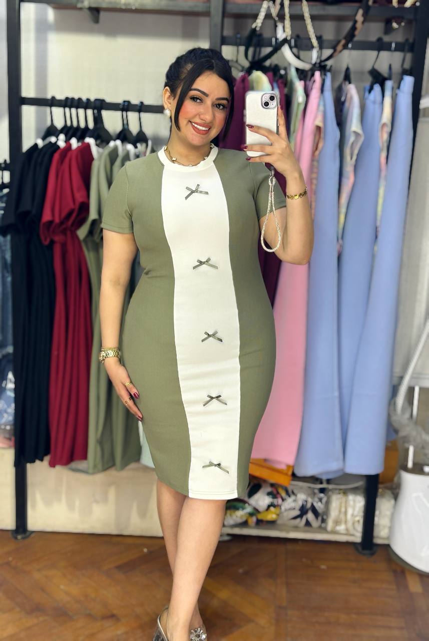 Half-Sleeve Mini Derby Dress