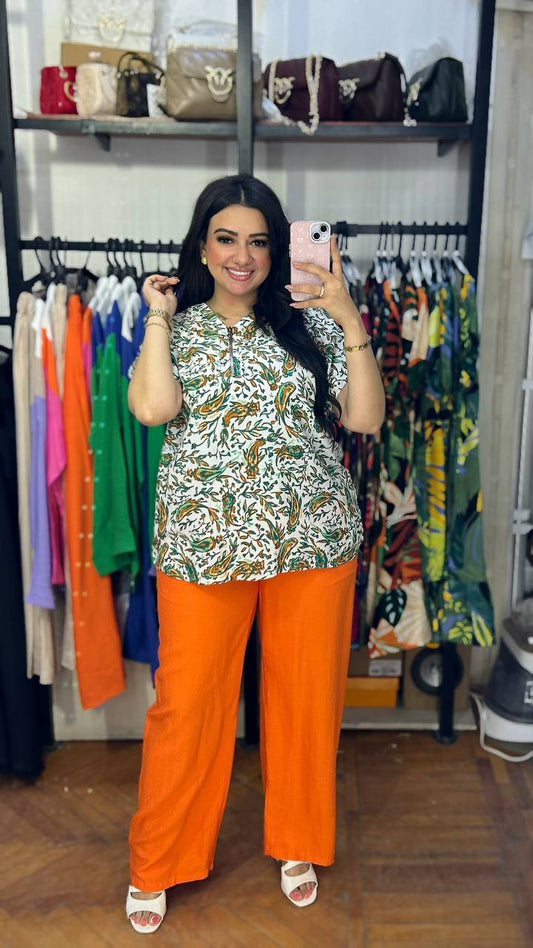 floral oversize blouse