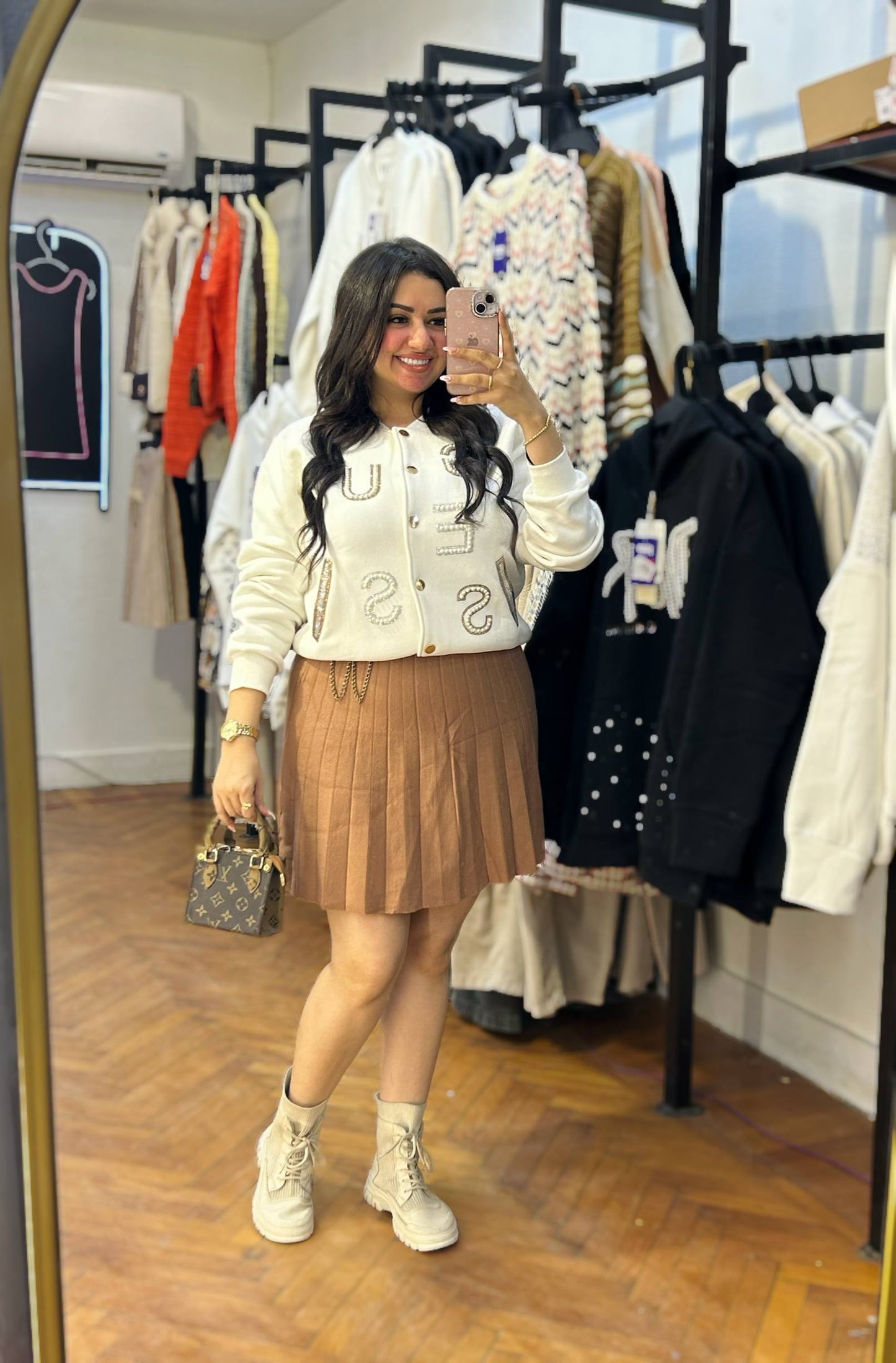Embellished Letter Knit Jacket