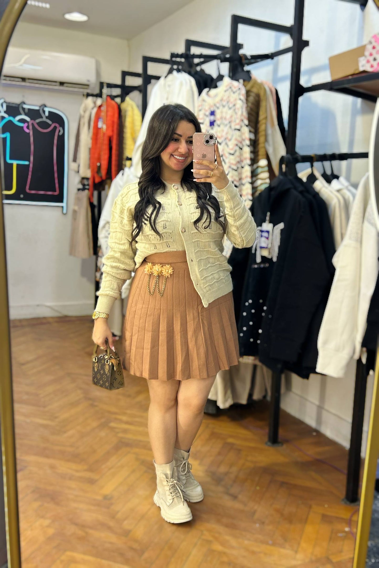 Textured Knit Sweater with Button Detail