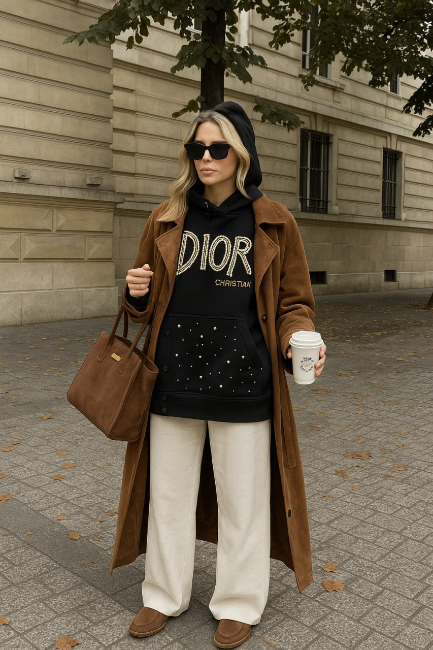 Embellished Logo Hoodie