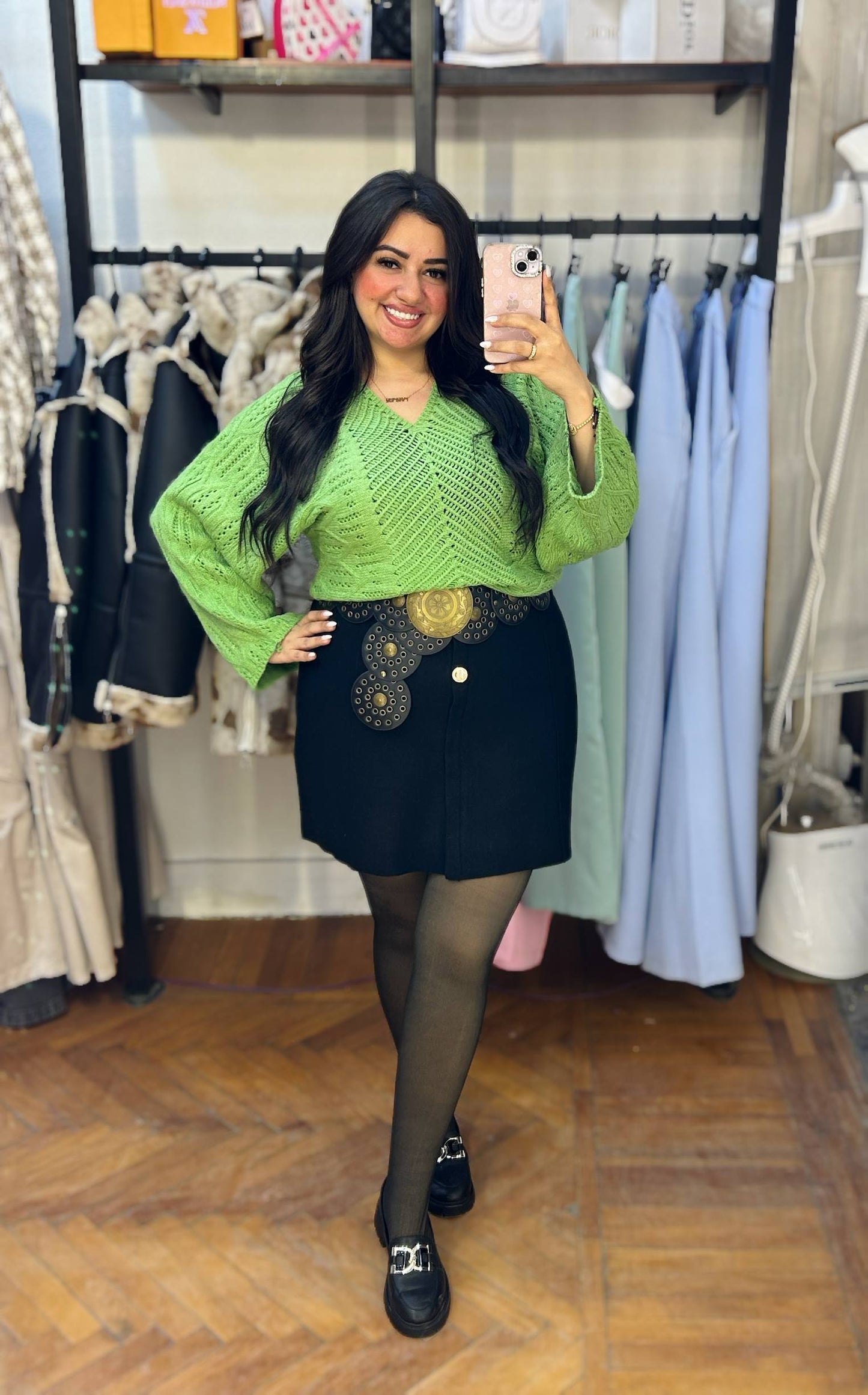 Knitted V-Neck Sweater