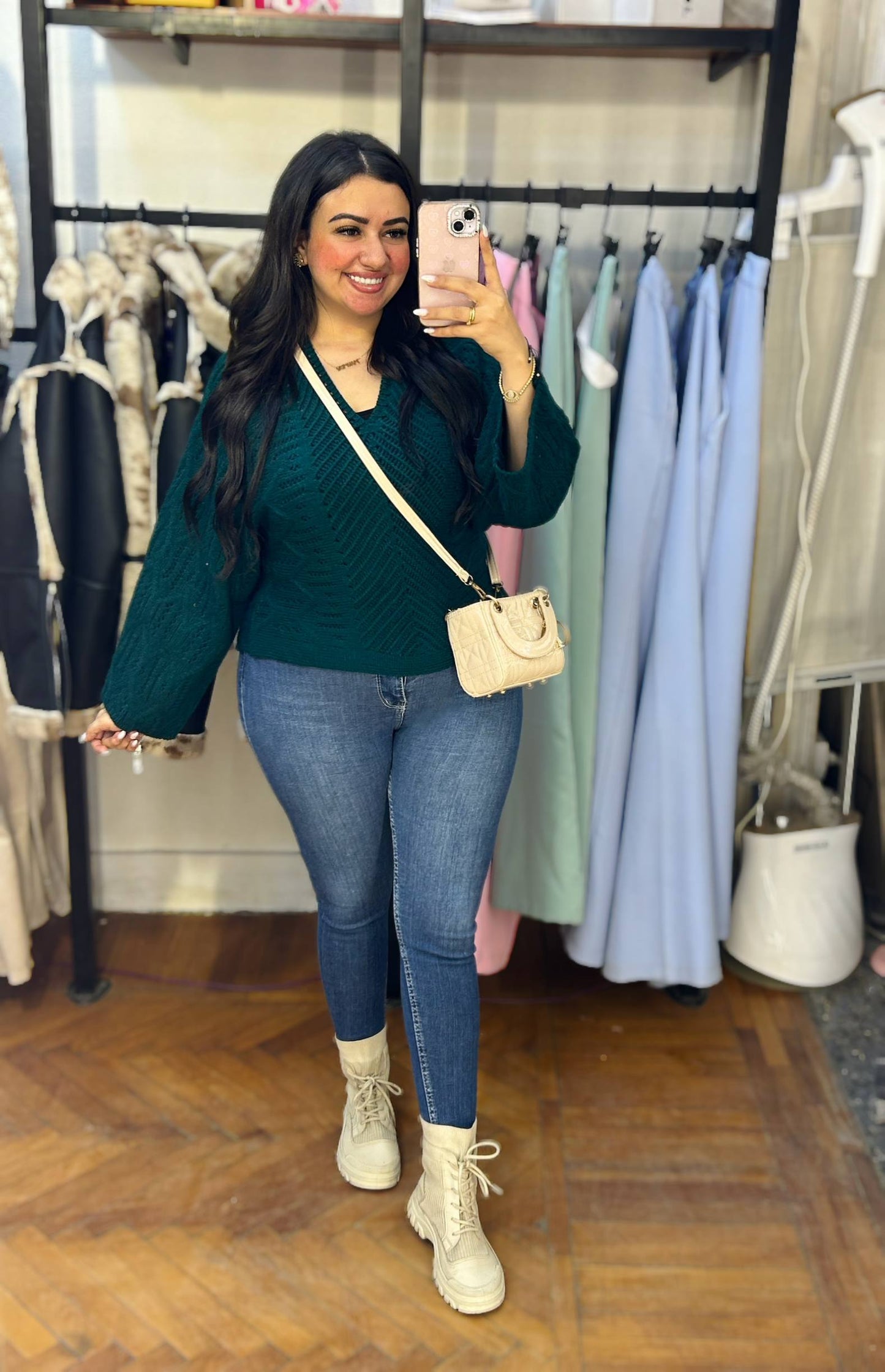 Knitted V-Neck Sweater