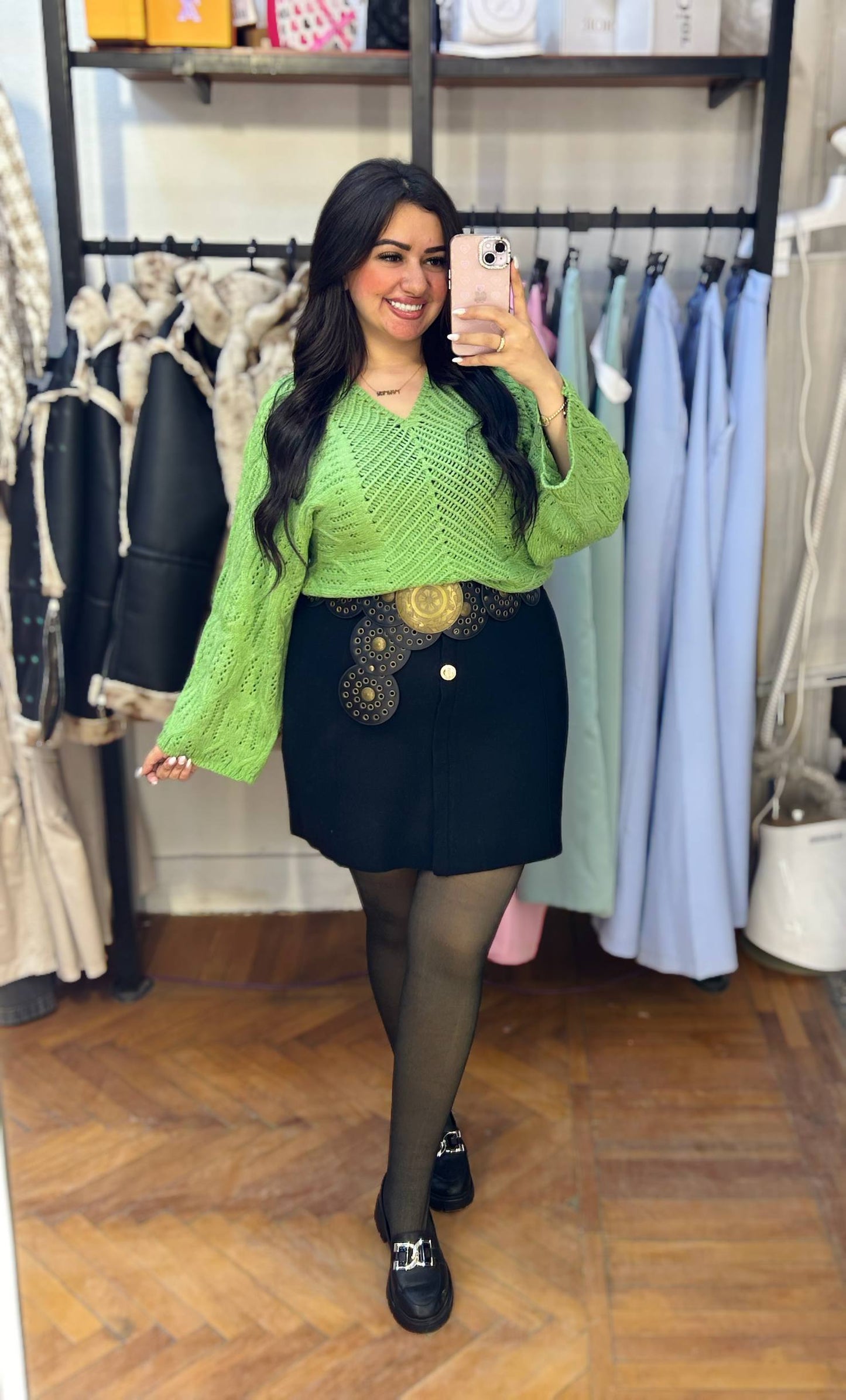 Knitted V-Neck Sweater