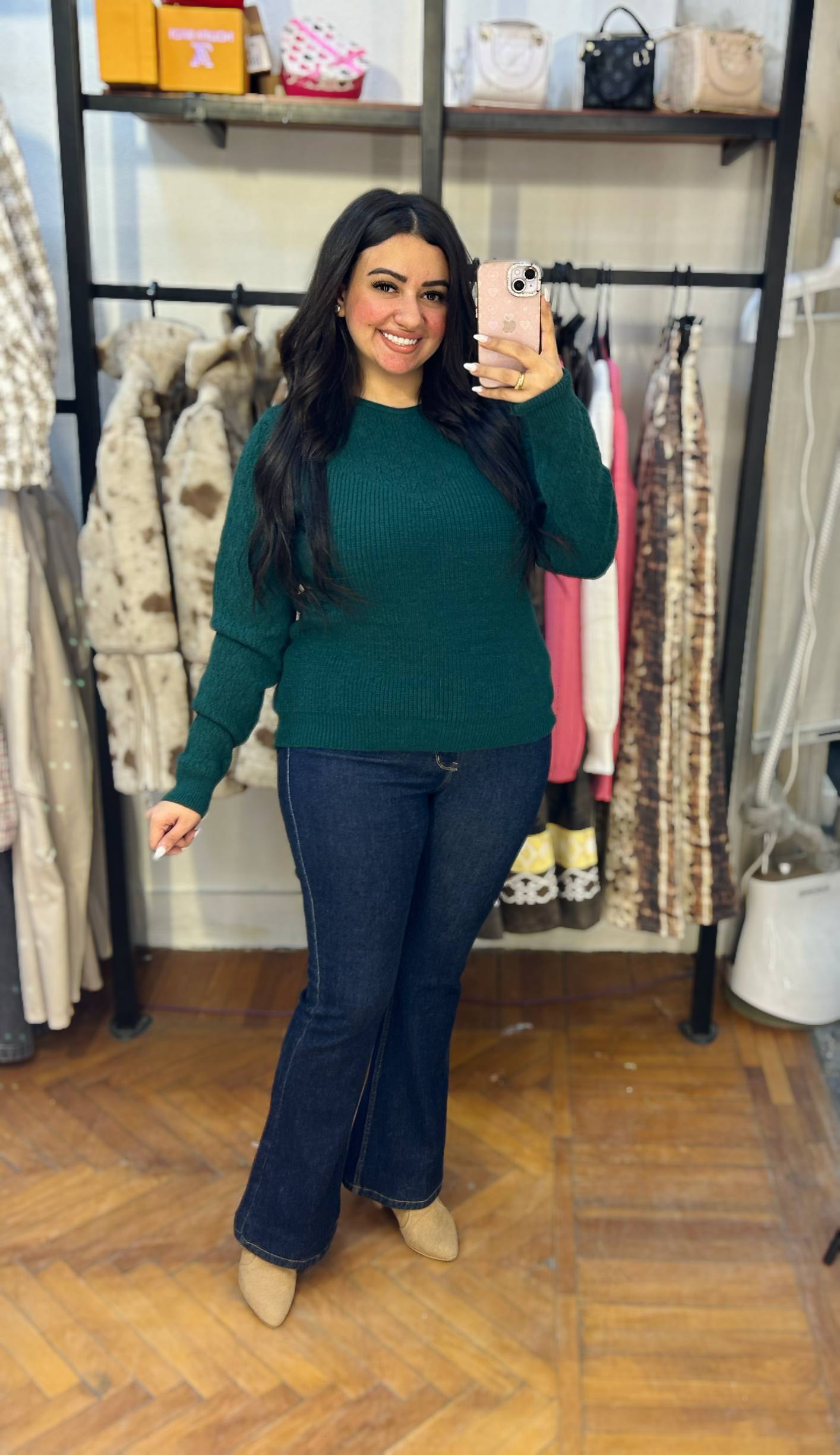 Textured Knit Sweater