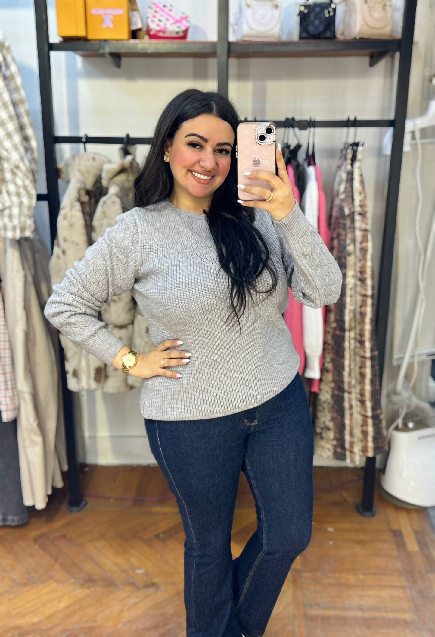 Textured Knit Sweater