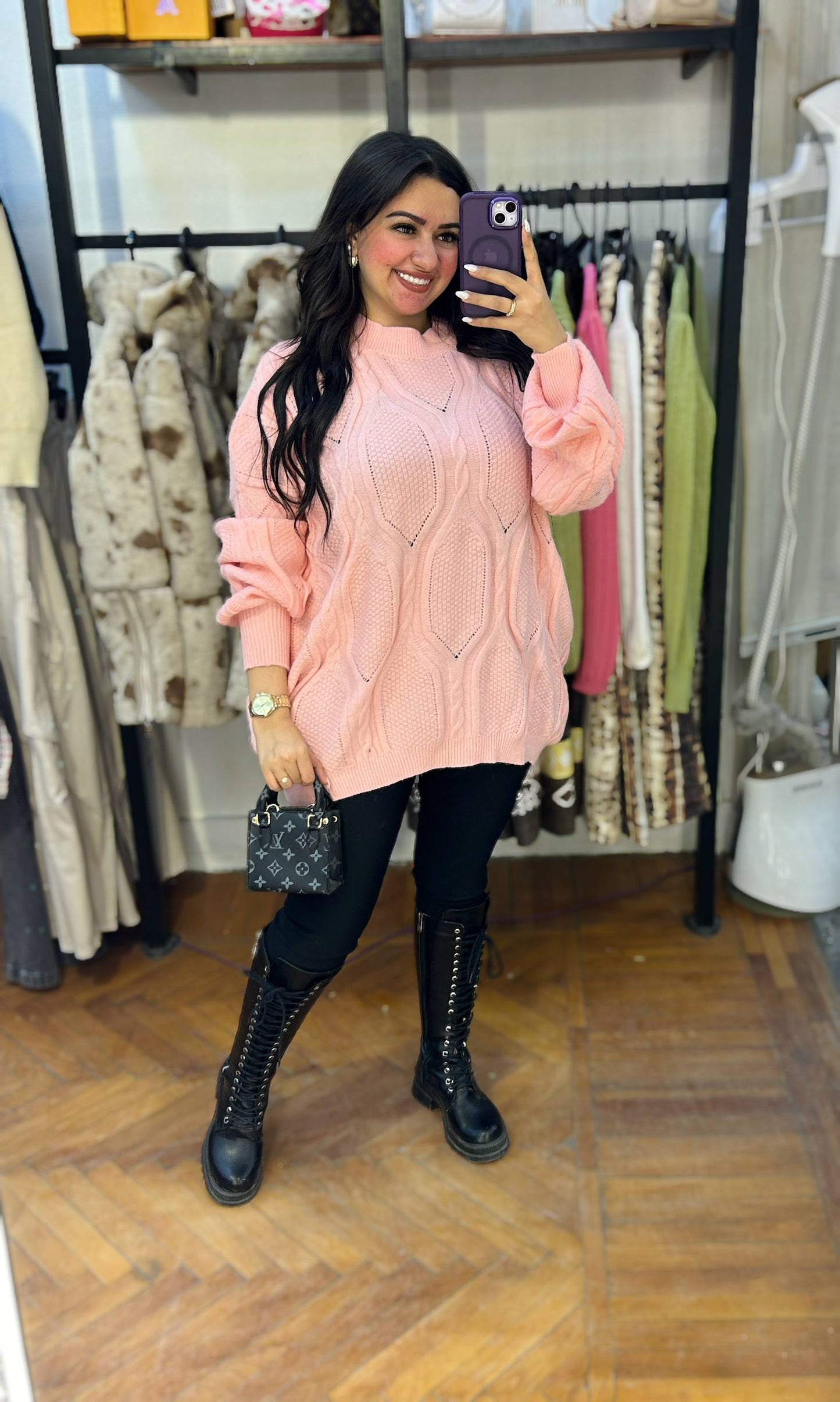 Oversized Cable-Knit Sweater