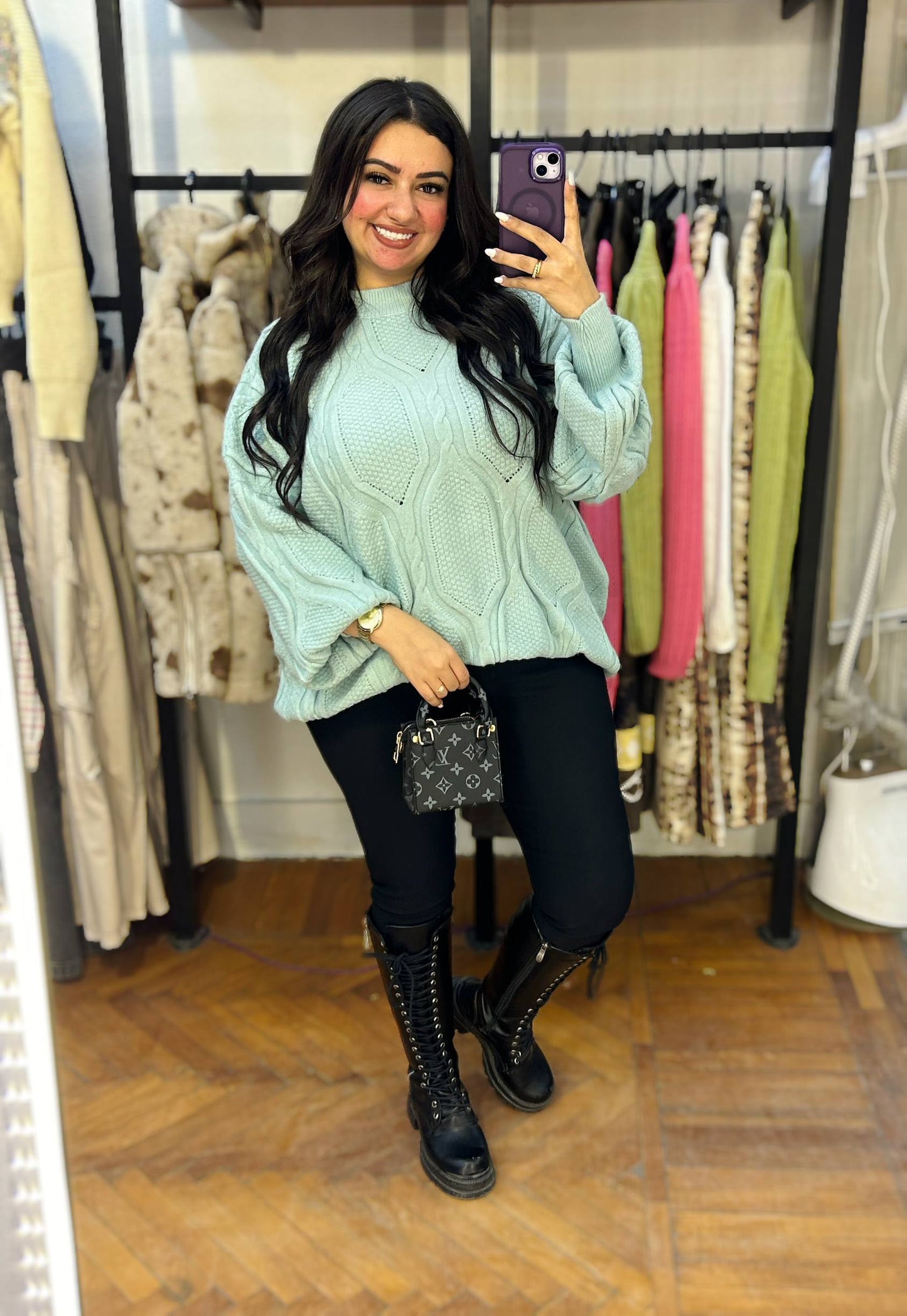 Oversized Cable-Knit Sweater
