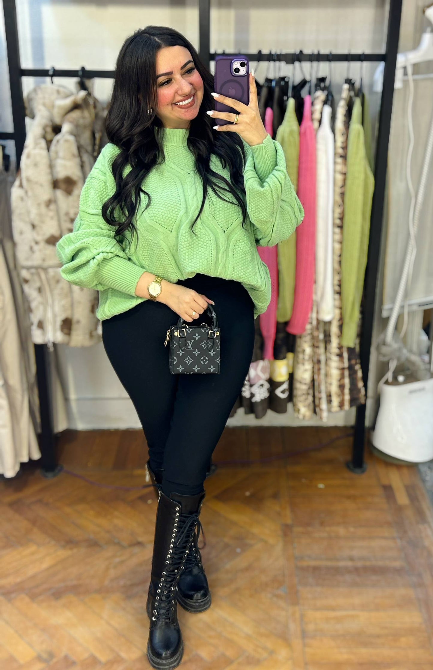 Oversized Cable-Knit Sweater