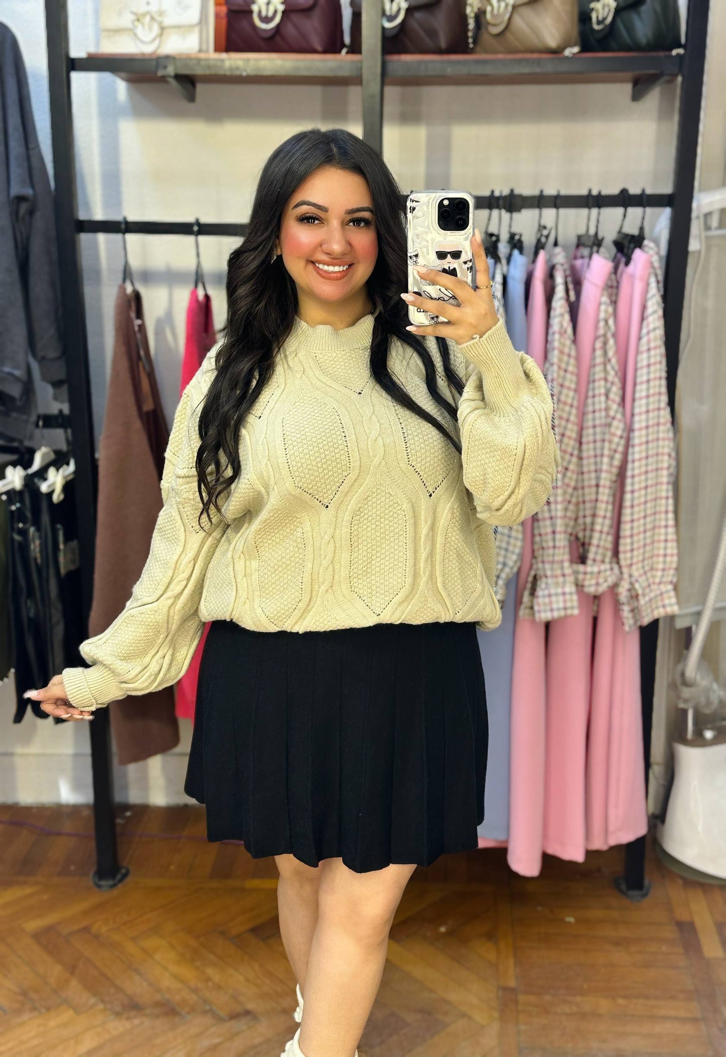 Oversized Cable-Knit Sweater