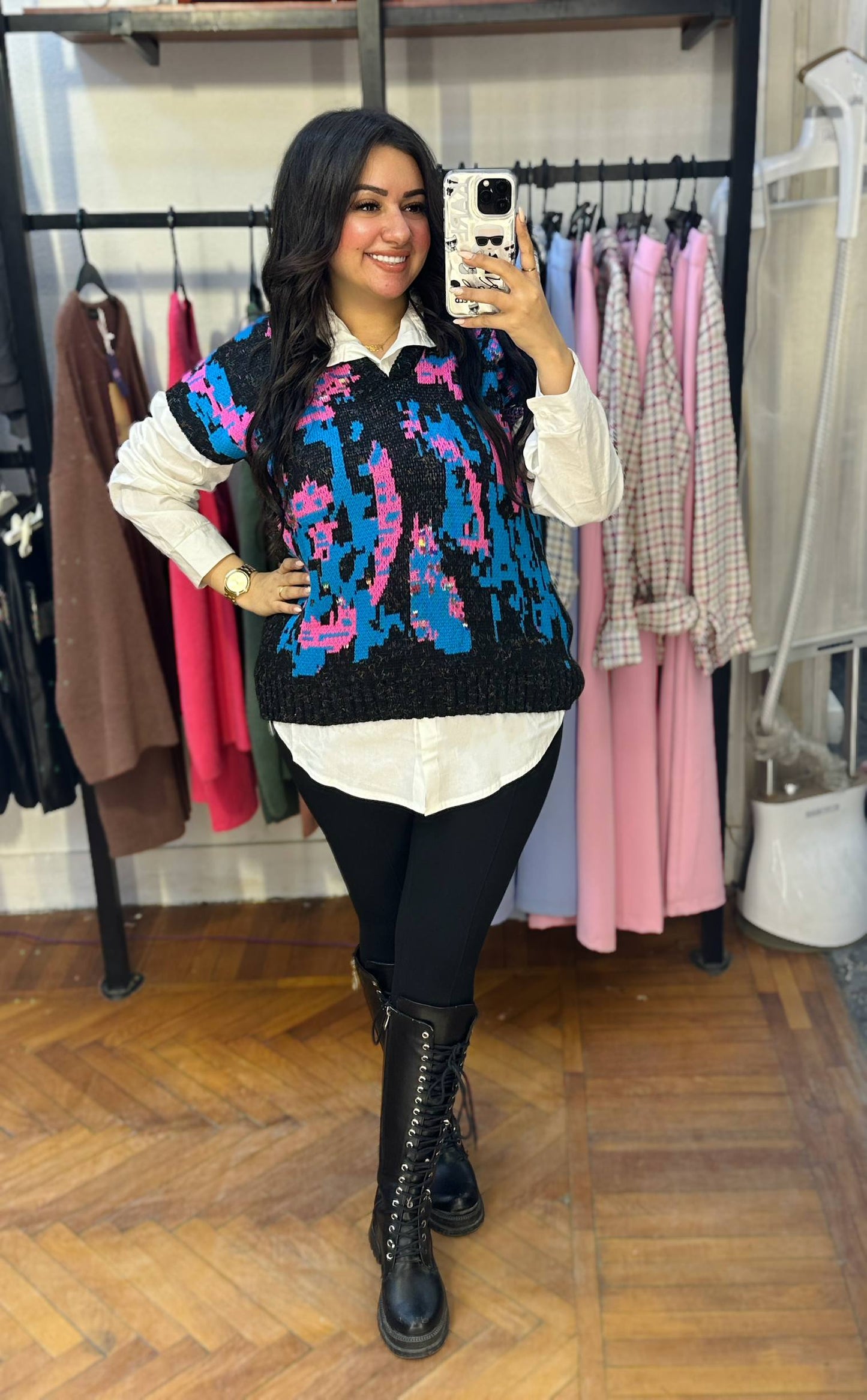 Oversized Knitted Vest