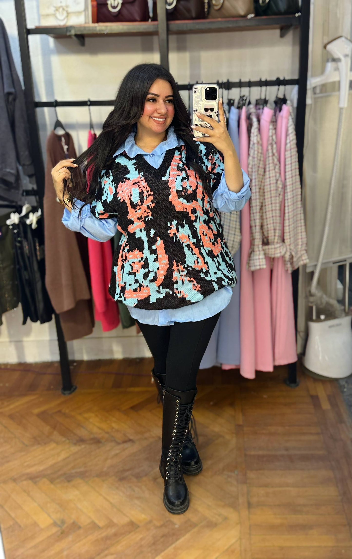Oversized Knitted Vest