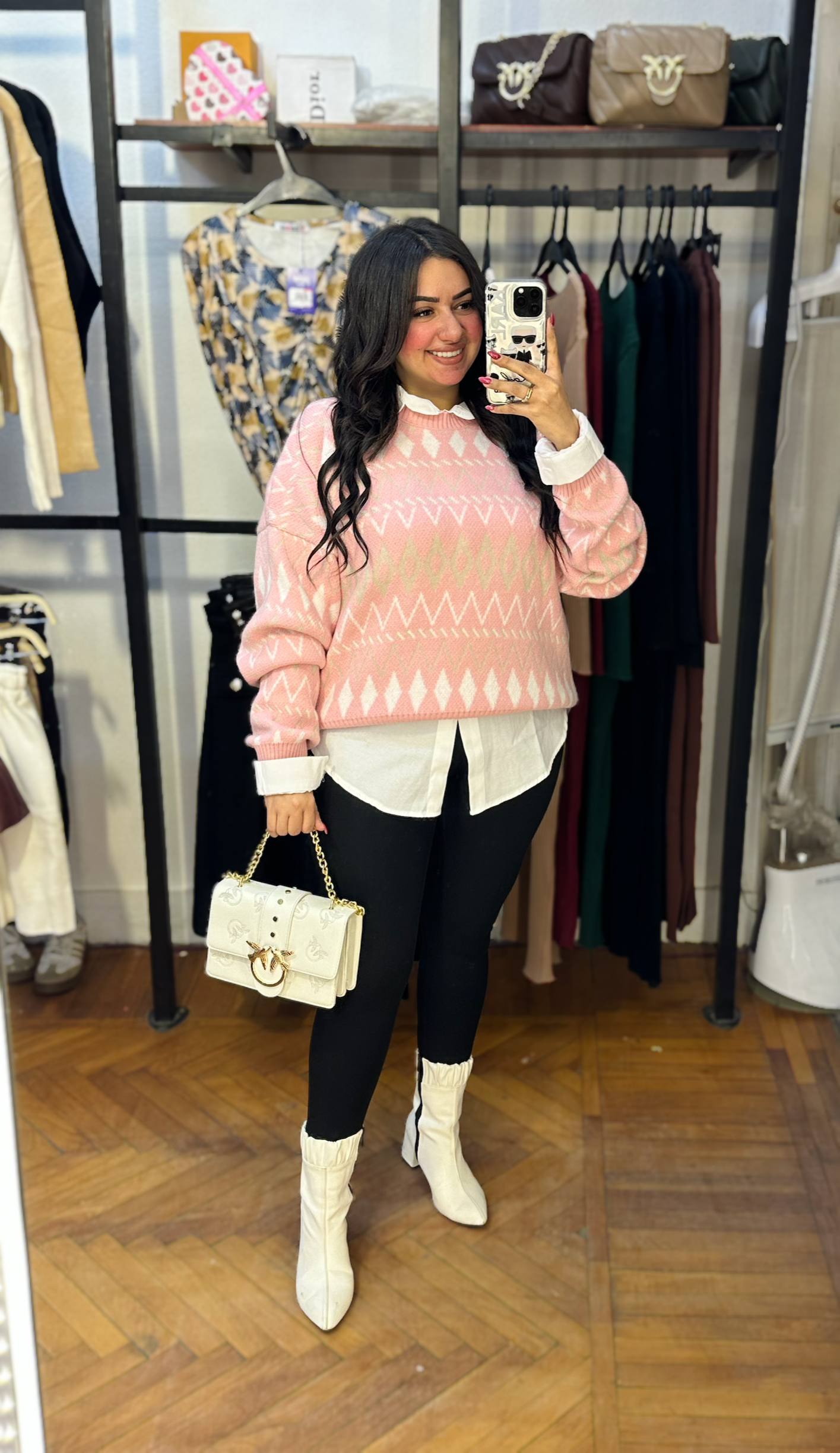 Patterned Knit Pullover