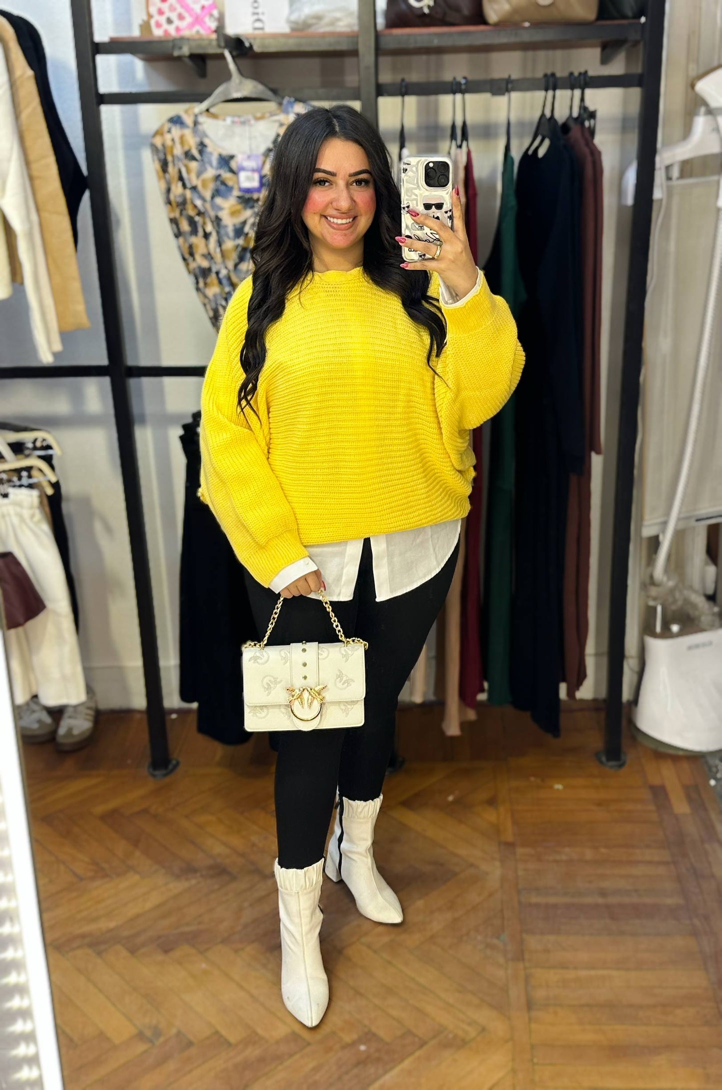 Relaxed Fit Ribbed Knit Sweater