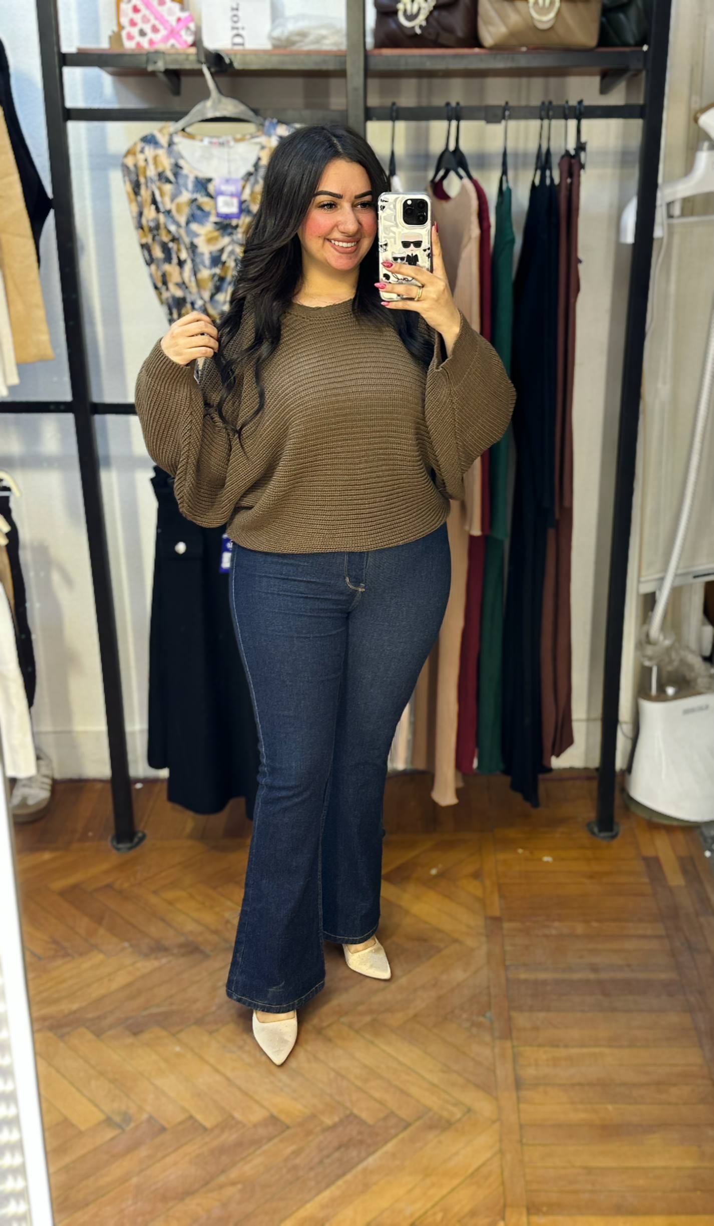Relaxed Fit Ribbed Knit Sweater