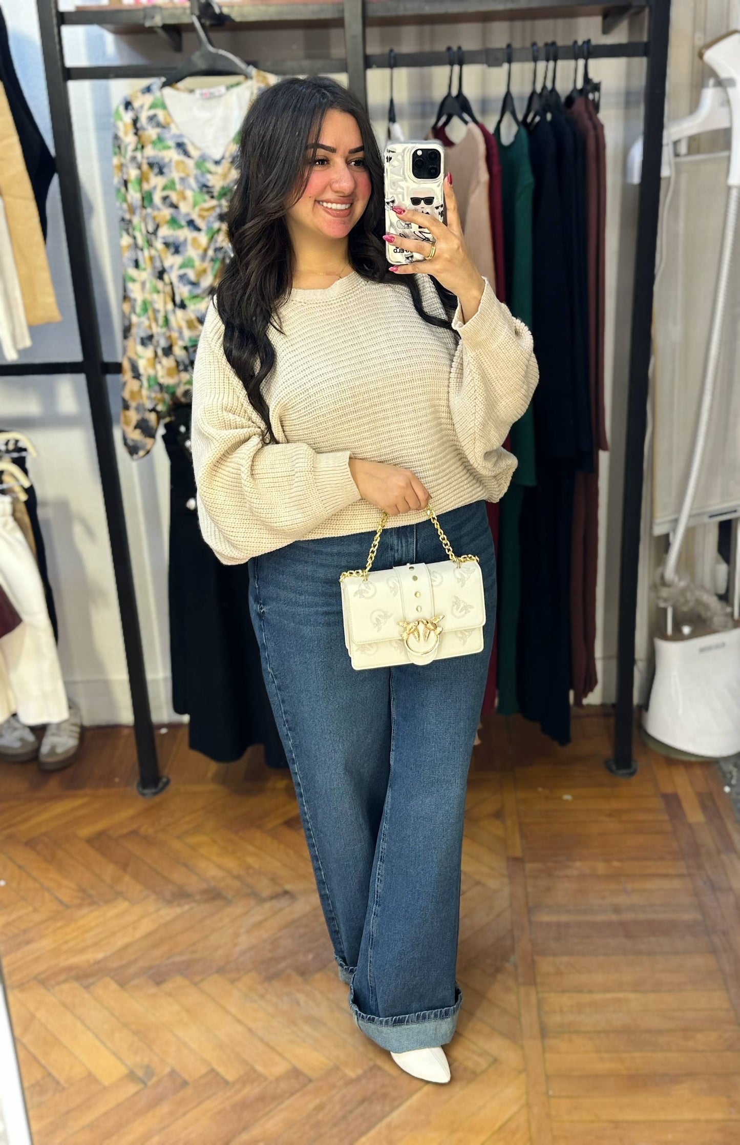 Wide Leg Denim Jeans