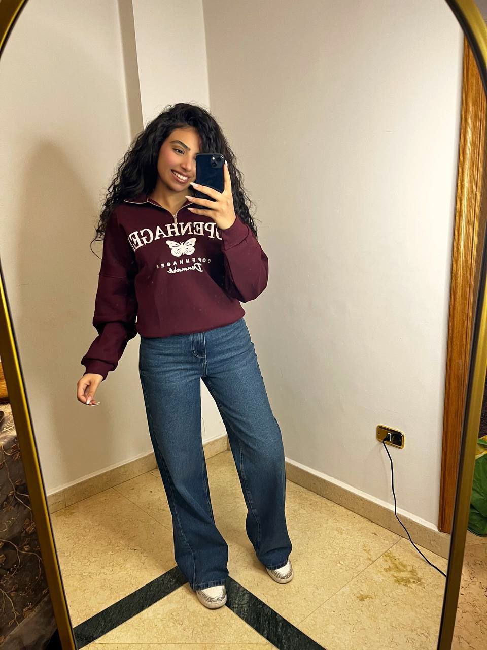 Half-Zip Melton Sweatshirt