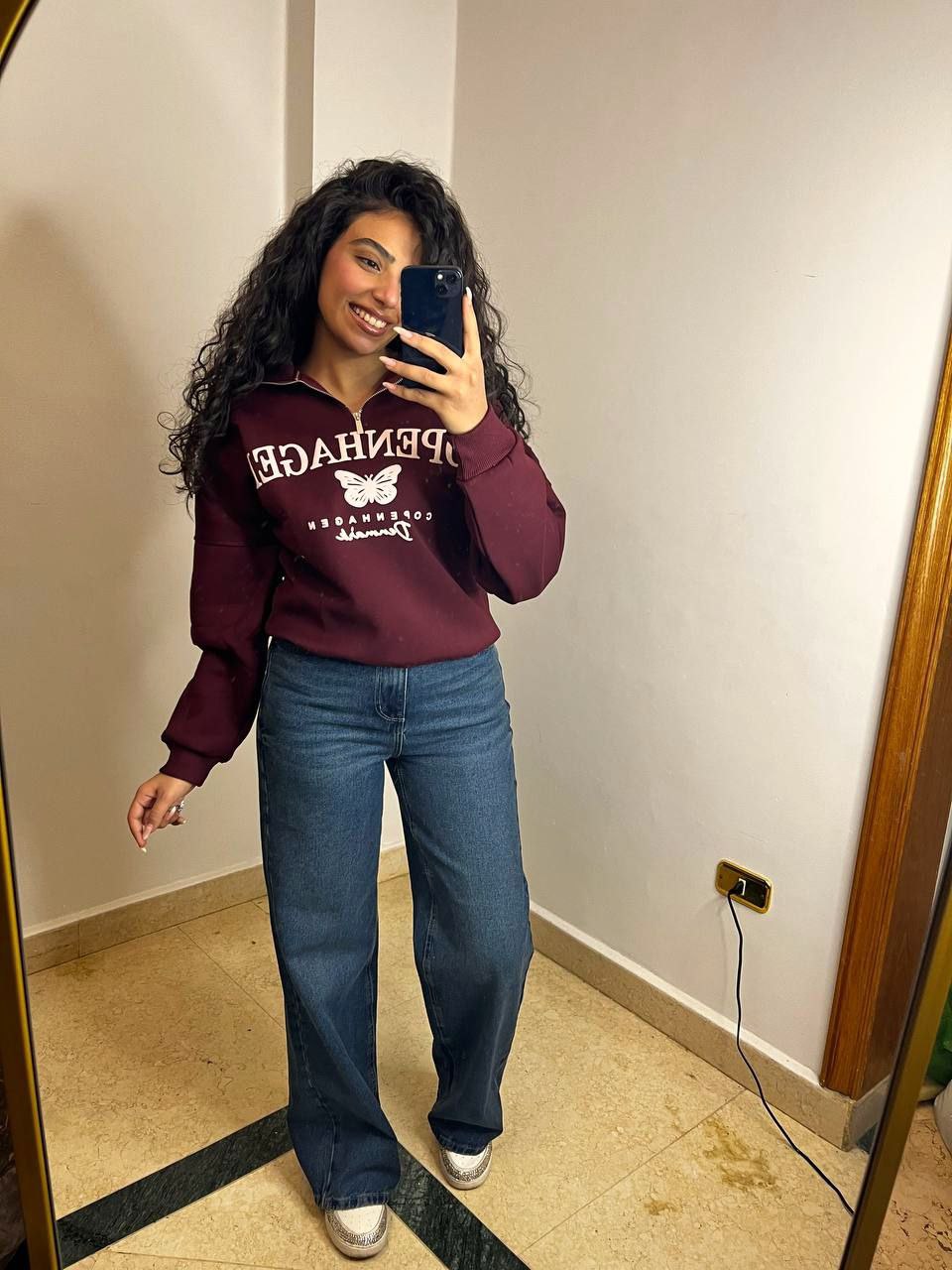 Half-Zip Melton Sweatshirt