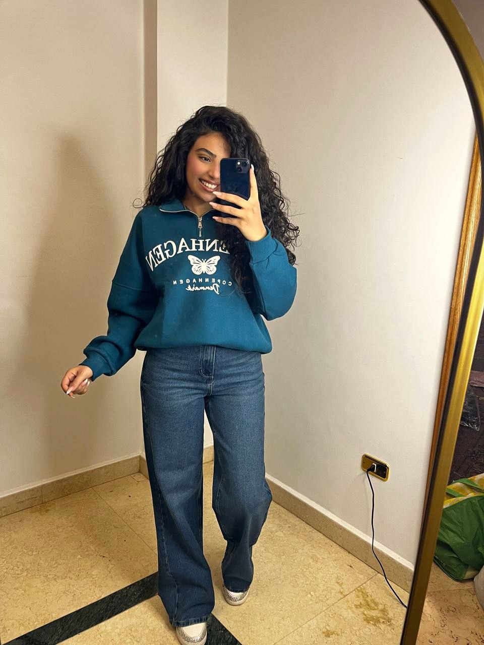 Half-Zip Melton Sweatshirt