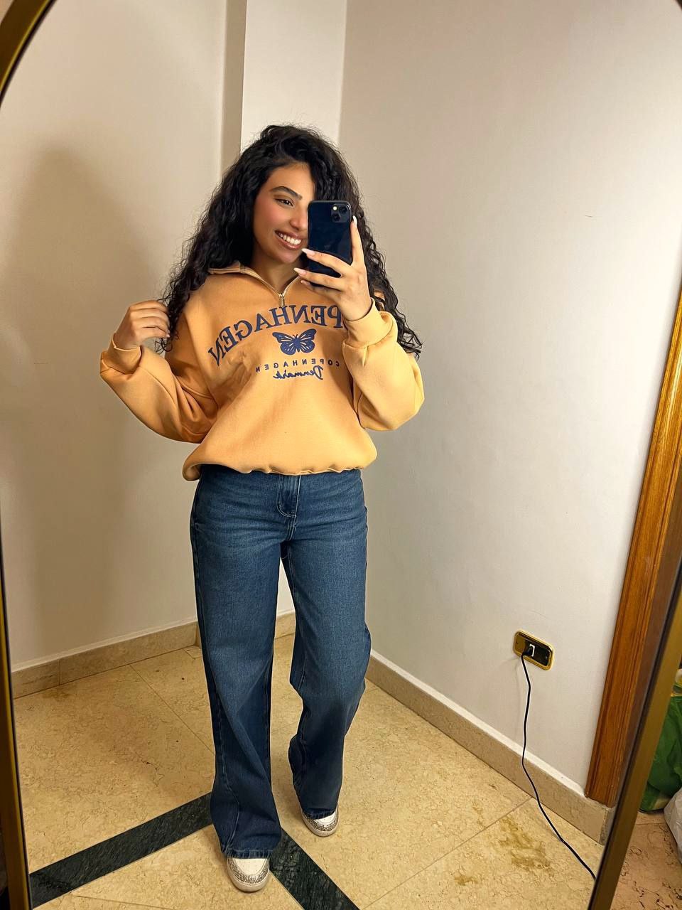 Half-Zip Melton Sweatshirt