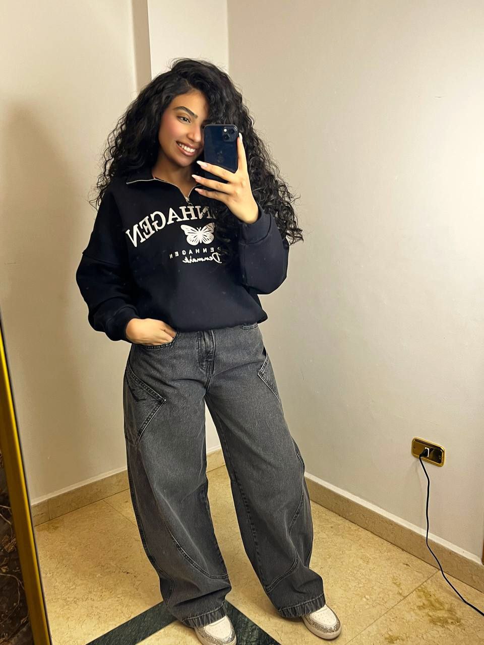 Half-Zip Melton Sweatshirt