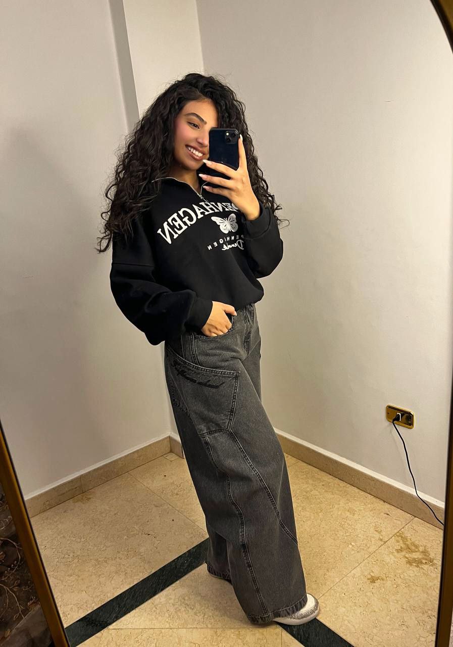 Half-Zip Melton Sweatshirt