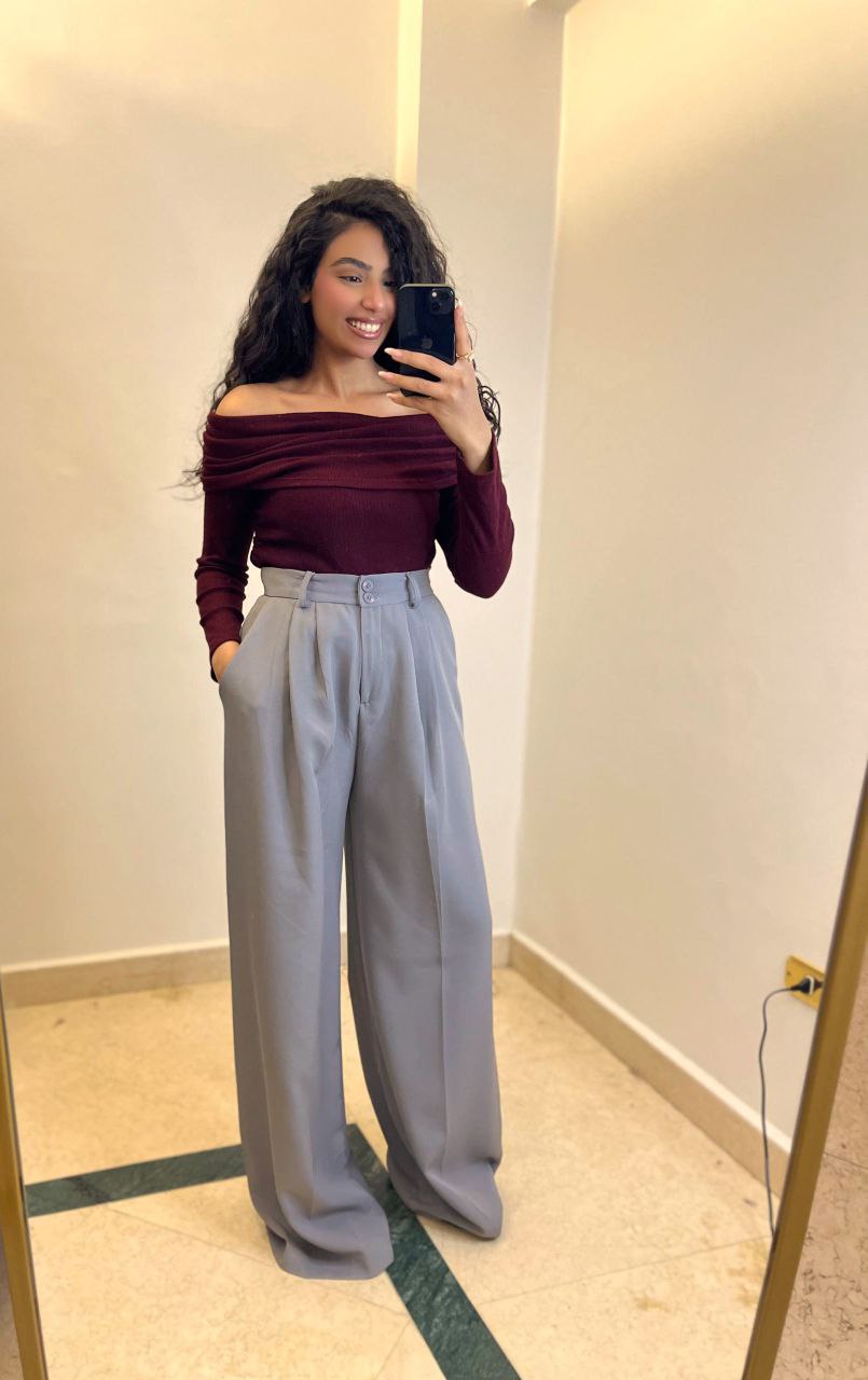 A chic off-shoulder blouse