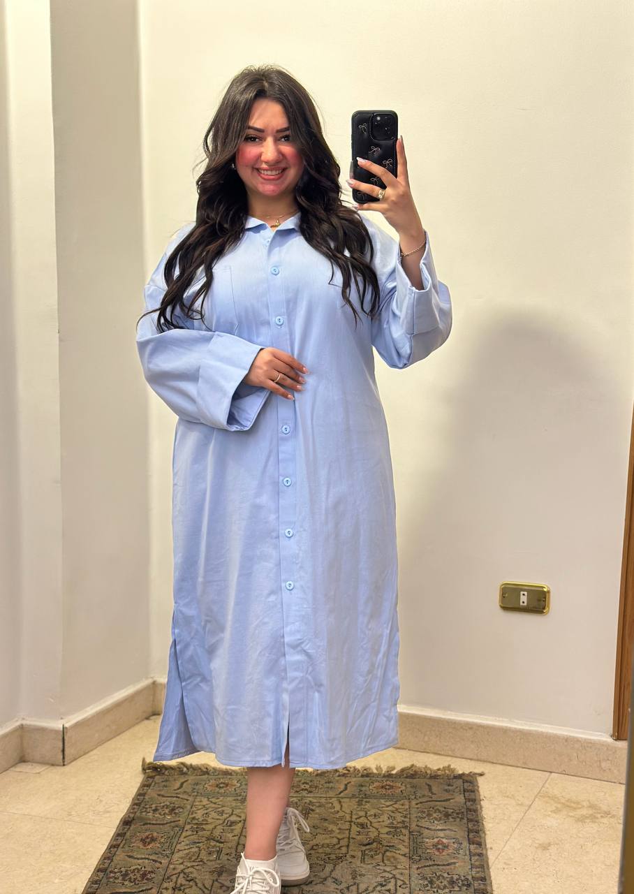 Belted Gabardine Midi Dress.