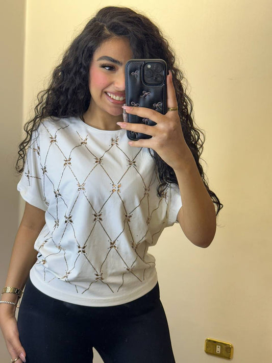 Premium Strass Cotton Blouse