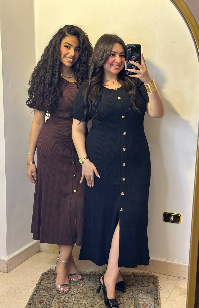 Ribbed Knit Button-Down Midi – Effortless Elegance