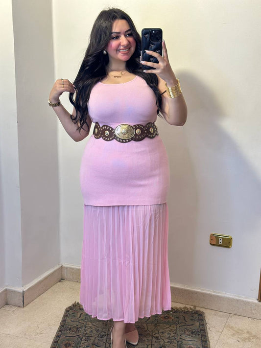 The Pleated Sun-Glow Maxi