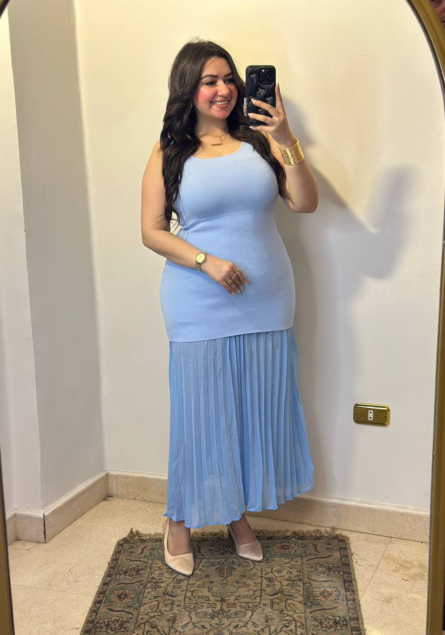 The Pleated Sun-Glow Maxi