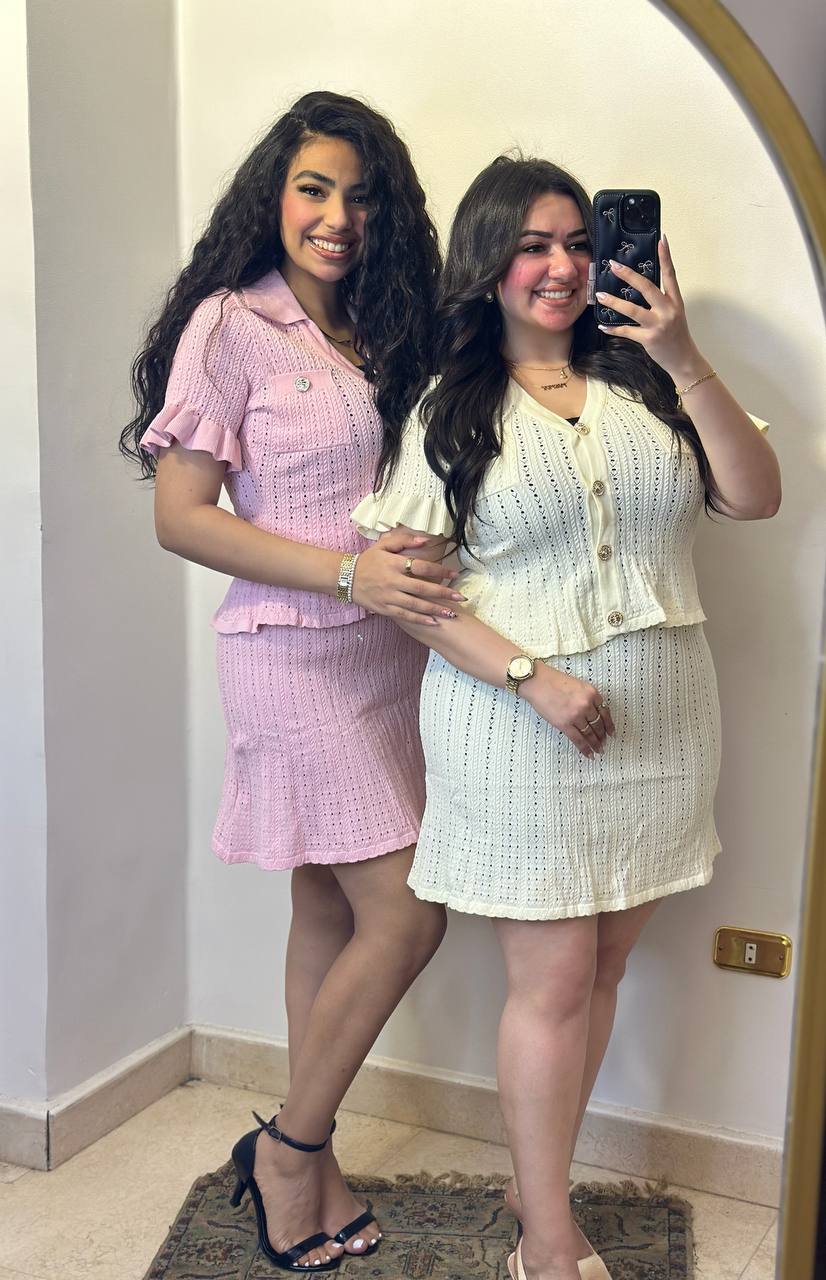 Chic Two-Piece Skirt & Short Sleeve Jacket Set