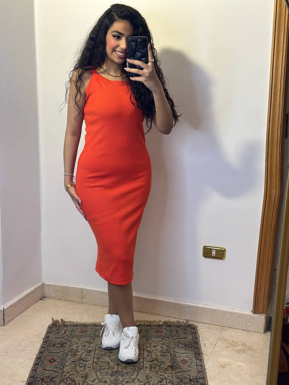 Casual Ribbed Midi Tank Dress