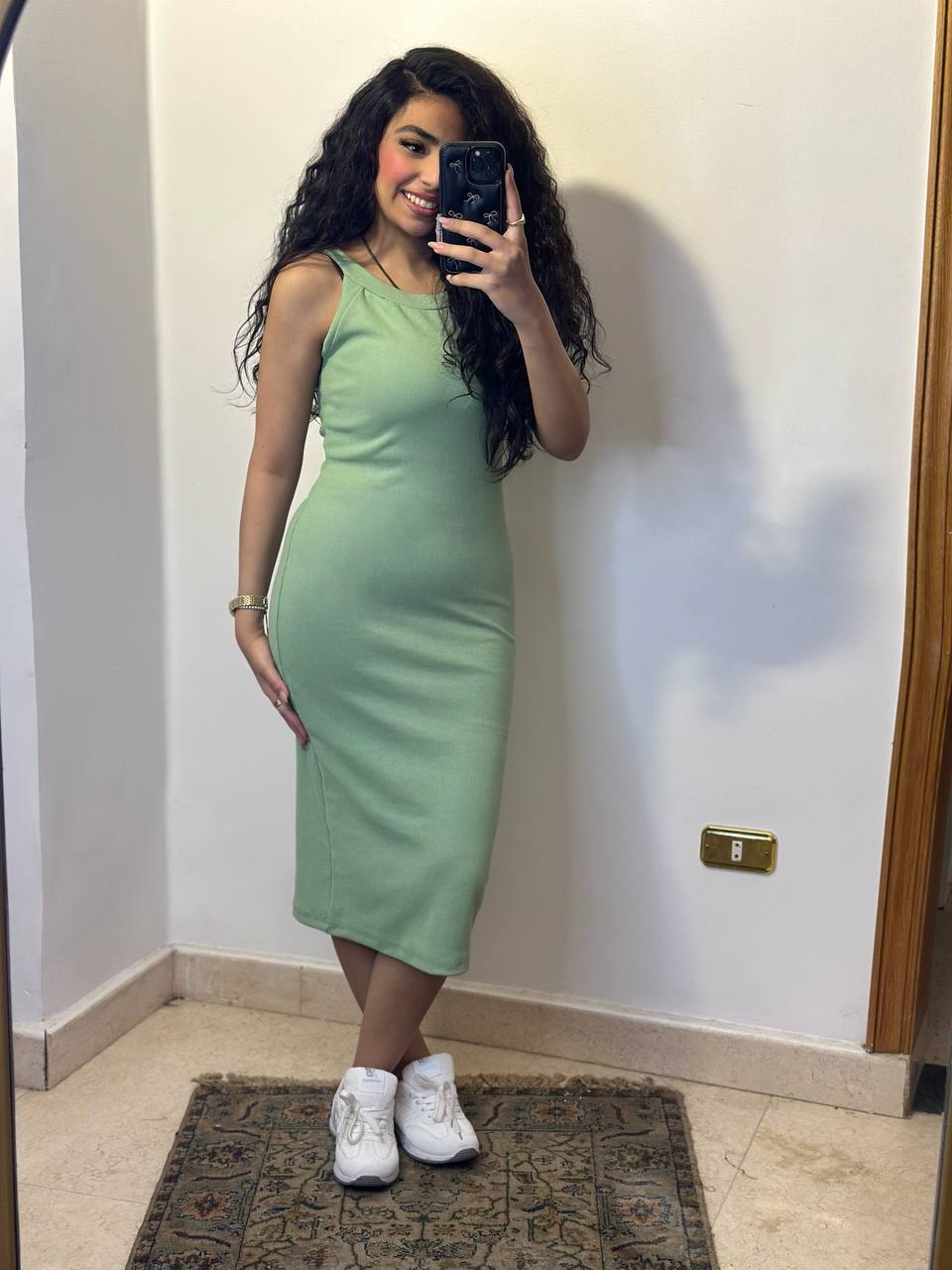 Casual Ribbed Midi Tank Dress