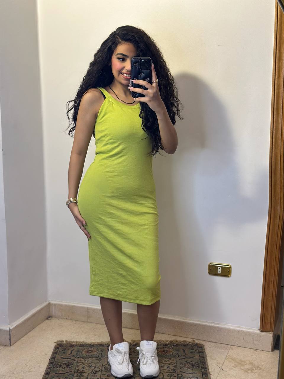 Casual Ribbed Midi Tank Dress